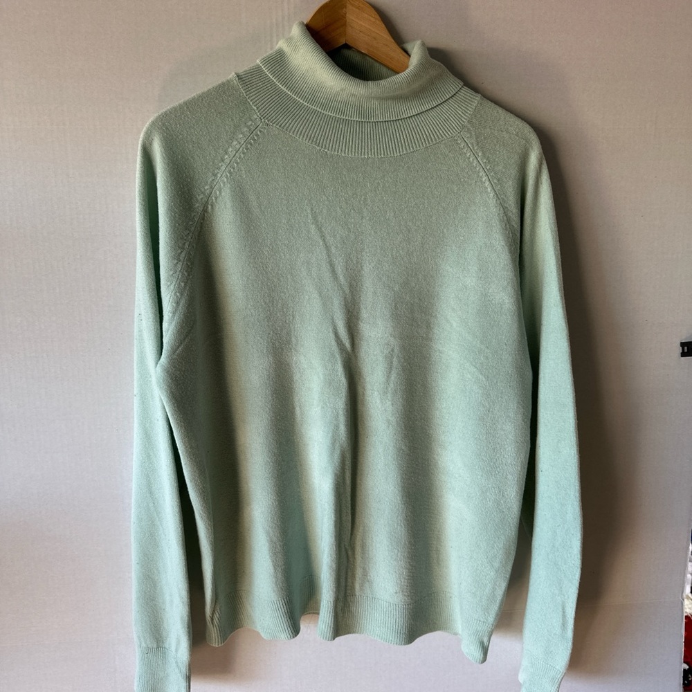 Mint Green Turtleneck Sweater
